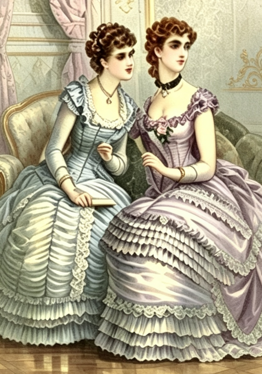 18800201 IVORY SILK GAUZE EVENING DRESS （Left）vintage sewing pattern PDF