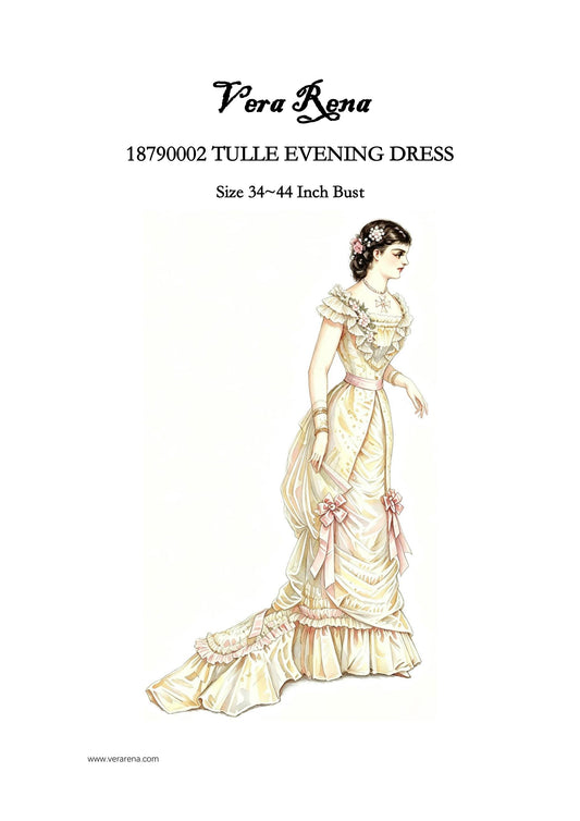 18790002TULLE EVENING DRESS vintage sewing pattern