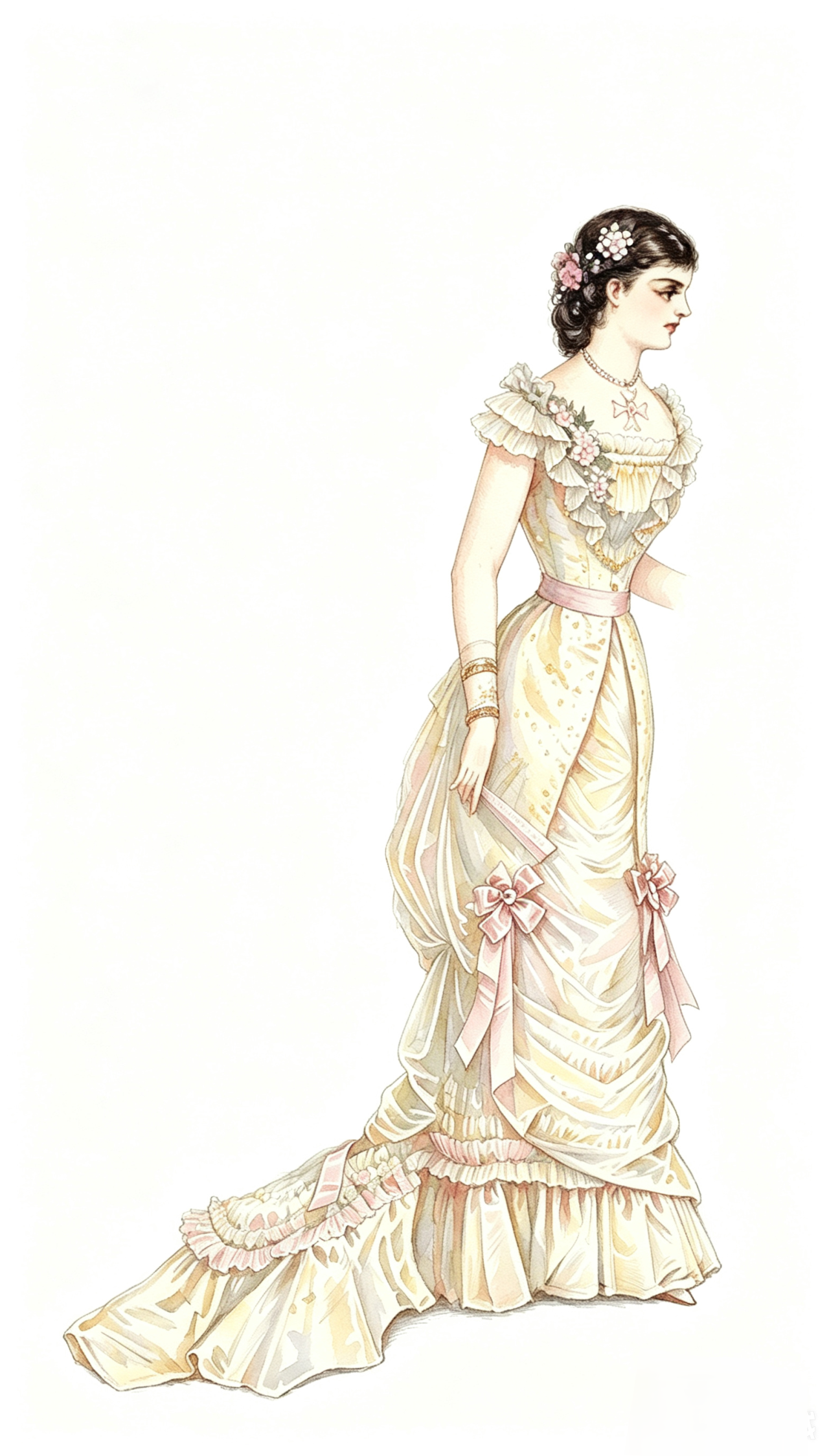 18791227TULLE EVENING DRESS vintage sewing pattern PDF