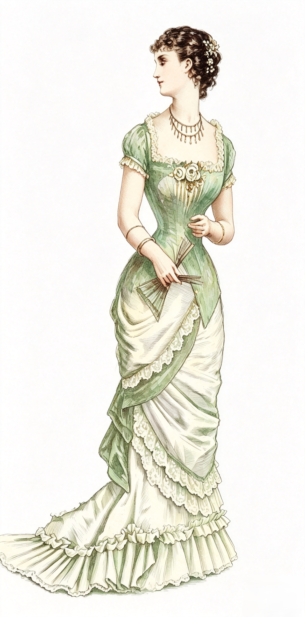 18800124 PINK FAILLE AND BROCADE BALL TOILETTE vintage sewing pattern PDF